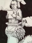 Cartoon of News and Observer Editor shredding Leo Jenkins